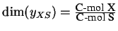 $\dim(y_{XS}) =
\frac{\mbox{\footnotesize C-mol X}} {\mbox{\footnotesize C-mol S}}$