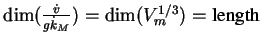$\dim(\frac{\dot{v}} {g \dot{k}_M})
= \dim(V_m^{1/3}) = \mbox{length}$