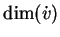 $\dim(\dot{v})$