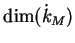 $\dim(\dot{k}_M)$